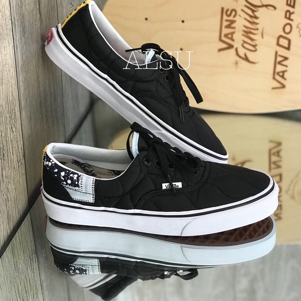 NWT VANS ERA Mixed Quilting Black W AUTHENTIC - Picture 2 of 8